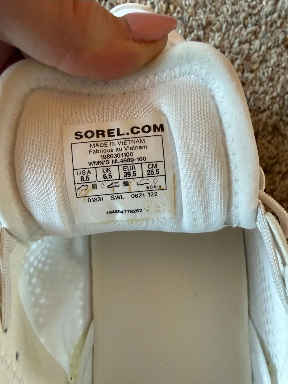 Sorel White Women's Mesh Lace-Up Athletic Sneakers